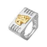 Aquarious Rashi Symbol Designed Ring For Men