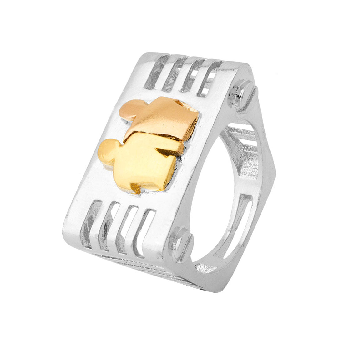 Gemini Rashi Symbol Designed Ring For Men
