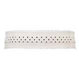 White Fabric Choker Necklace With Polka Design
