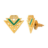 Voylla Logo Designer Stud Earrings