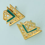 Voylla Logo Designer Stud Earrings