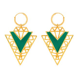 Stylish Dangler Earrings With Voylla Logo Design