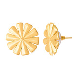 Round Gold Plated Earrings from Futuristic Spikes Collection