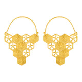 Yellow Crystal Geomatrix Earrings