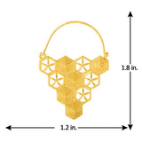 Yellow Crystal Geomatrix Earrings