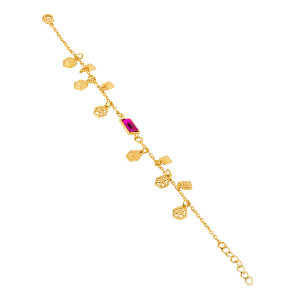 Pink Lock Geomatrix Bracelet – VOYLLA