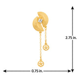 White n Gold Stars Geomatrix Earrings