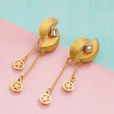 White n Gold Stars Geomatrix Earrings