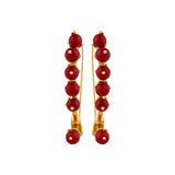 Blooming Beads Brass Drop Earrings