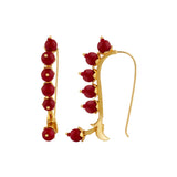 Blooming Beads Brass Drop Earrings