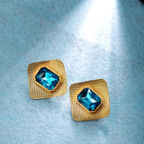 Blue Amun Diamond Stud Earrings