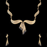 Bharatnatyam Drape Plated Brass Necklace Set