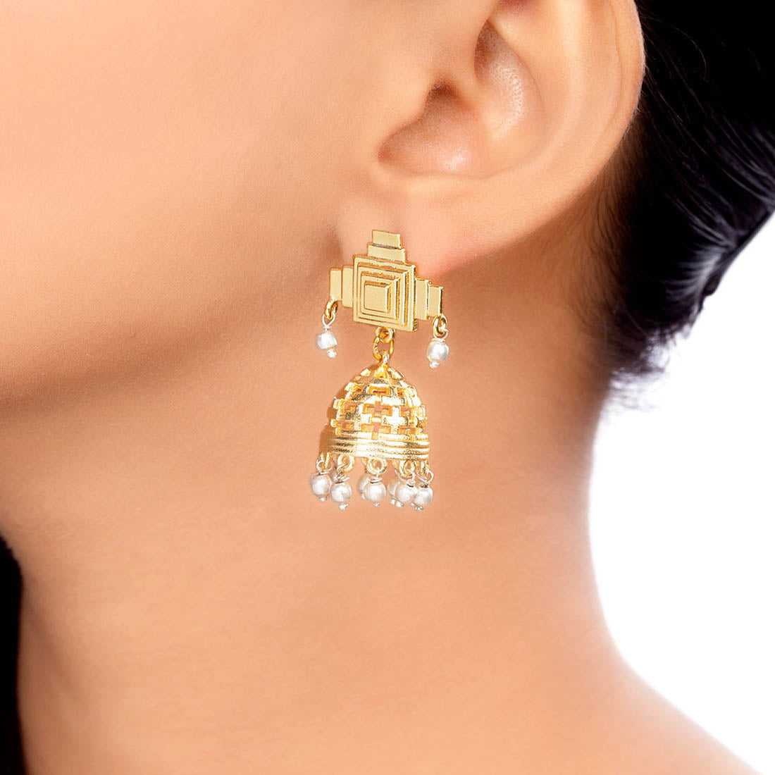 Baori Jhumka Style Drop Earrings