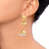 Baori Pearls Embellished Textured Earrings