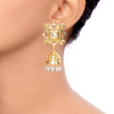 Baori Cutwork Jhumka Earrings