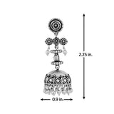 Leela Oxidized Jhumka Earrings