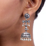 Leela Oxidized Jhumka Earrings