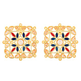 Kamal Jhumki Rangoli Inspired Earrings