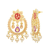 Kamal Jhumki Antique Inspired Earrings