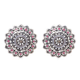 Intricate Statement Earrings With Multicoloured Details