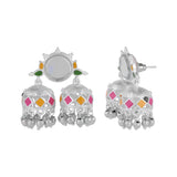 Colorful Enameling Earrings Dangled With Ghungroo For Women