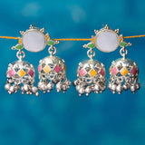 Colorful Enameling Earrings Dangled With Ghungroo For Women