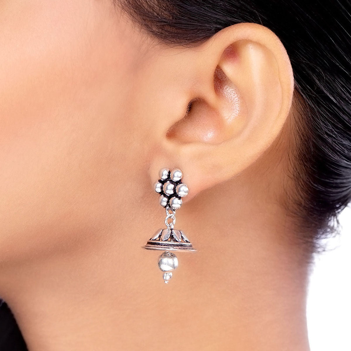 Work Essentials Floral Jhumka Earrings