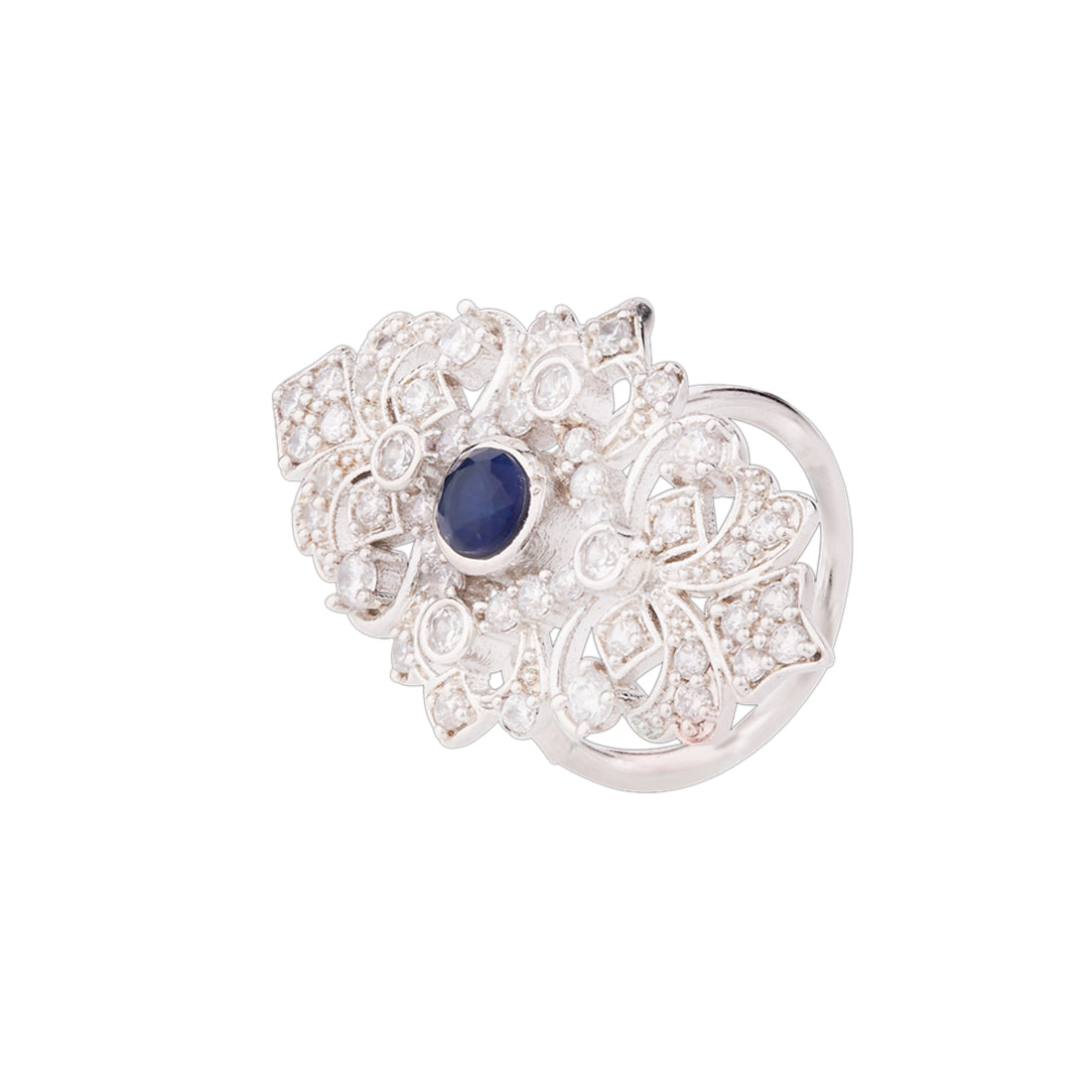 NY Collection Filigree Silver Plated Ring