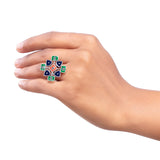 Kesar Rangoli Design Inspired Ring