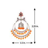 Kesar Orange Beads Hoop Earrings