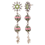 Adorned Spin Dome and Circle Earrings