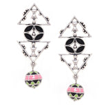 Adorned Spin Triangles and Pyramids Earrings