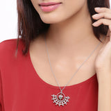 Adorned Spin Circle and Tribal Motifs Pendant