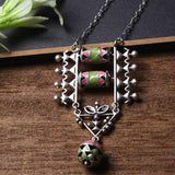 Adorned Spin Scrolls and Petals Necklace