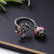 Adorned Spin Floral Motifs Ring