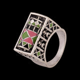 Adorned Spin Enamel Embellished Ring
