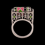 Adorned Spin Enamel Embellished Ring