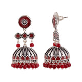 Rangabati Maroon Embellishments Earrings