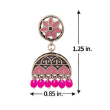 Rangabati Pink Embellishments Earrings