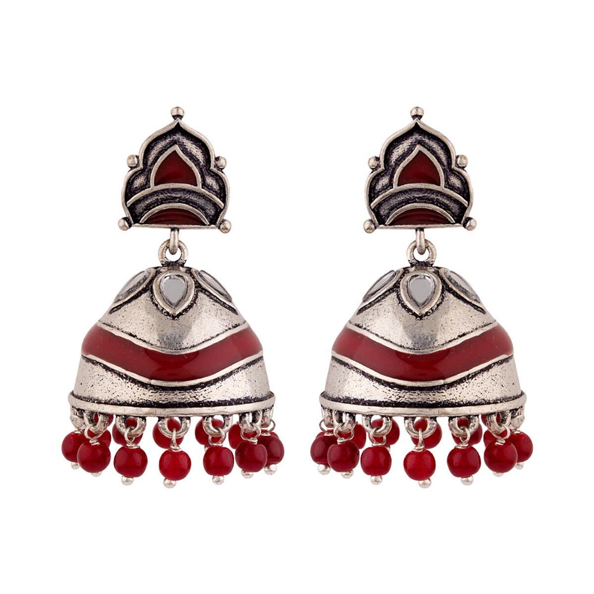 Rangabati Embellished Jhumka Earrings