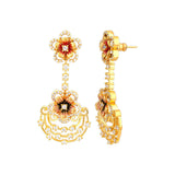 Floriana American Diamond Floral Bunch Earrings