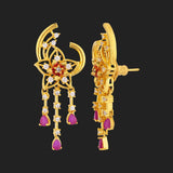 Floriana CZ Gems Embellished Earrings