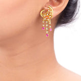 Floriana CZ Gems Embellished Earrings