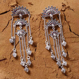 Mandala Brass Tassels Earrings