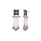 Mandala Rangoli Inspired Tassels Earrings