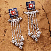Mandala Rangoli Inspired Tassels Earrings