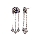 Mandala Half Moon Tassels Earrings