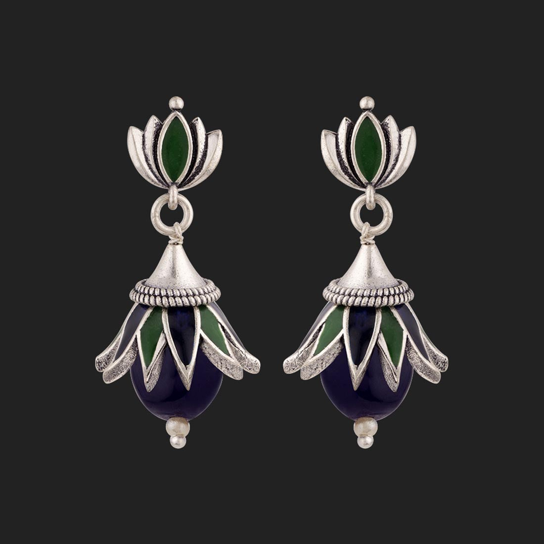 Mehrunisa Gem Adorned Drop Earrings