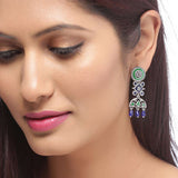 Mehrunisa Enamel and Beads Embellished Earrings