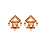 Temple Bell Enamel Embellished Earrings